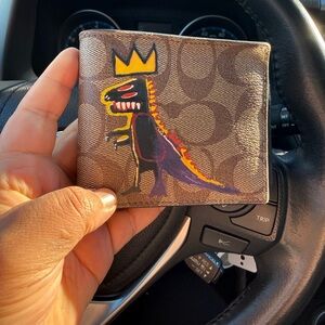 Coach X Jean-michel Basquiat Men 3-in-1 Wallet in Signature Canvas Beige - C5442